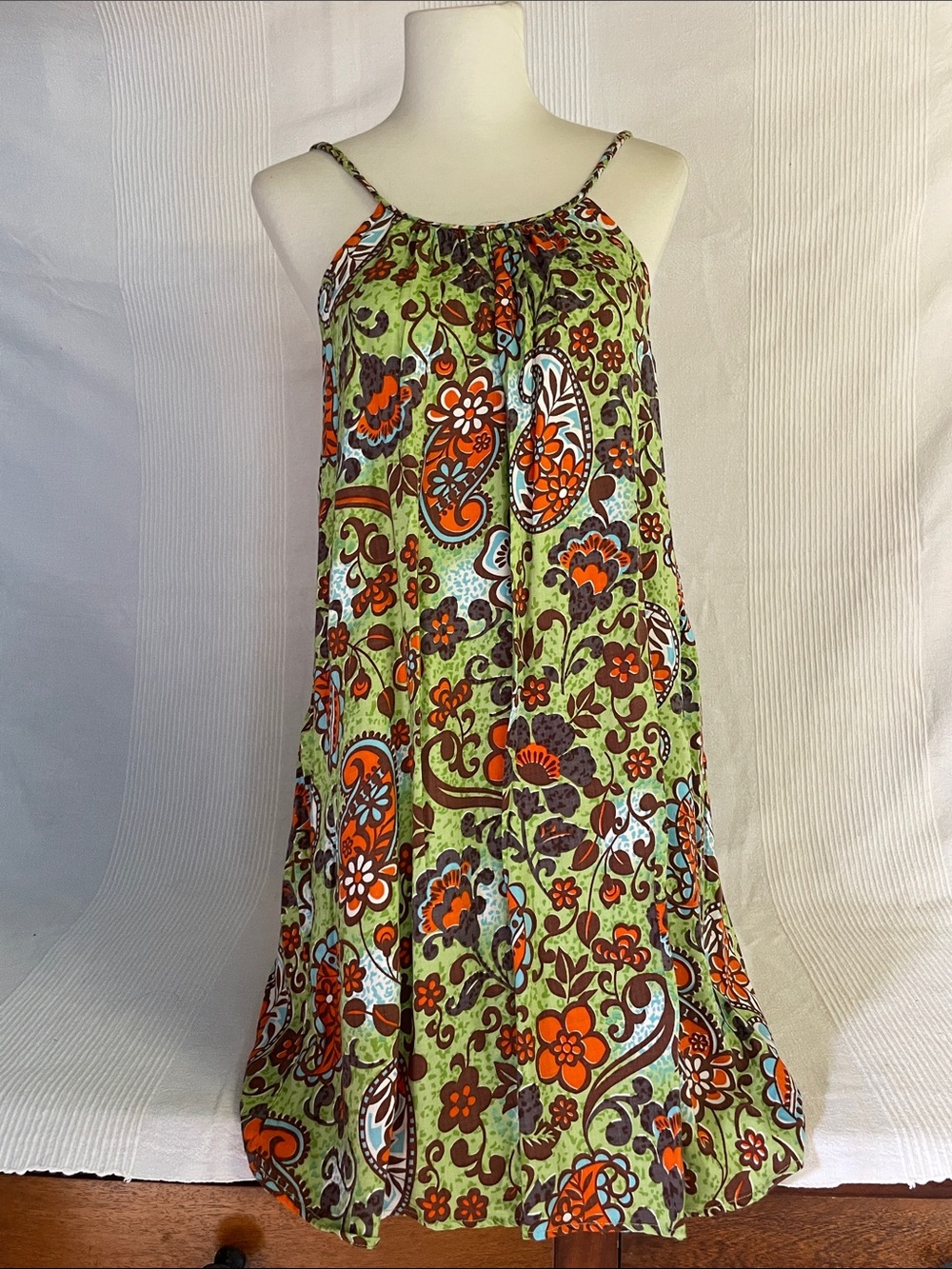 Groovy Floral Paisley Summer Slip Dress